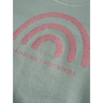 NAME IT Sweatshirt Viluba Green Milieu Glitter Rainbow